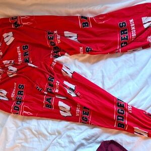 Medium Wisconsin Badgers Red Sleepwear Pants